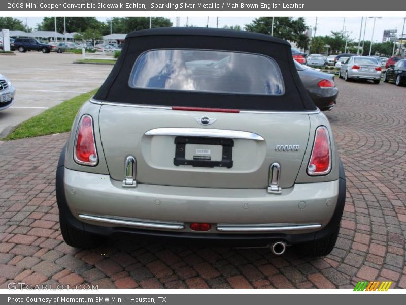 Sparkling Silver Metallic / Malt Brown English Leather 2008 Mini Cooper Convertible Sidewalk Edition