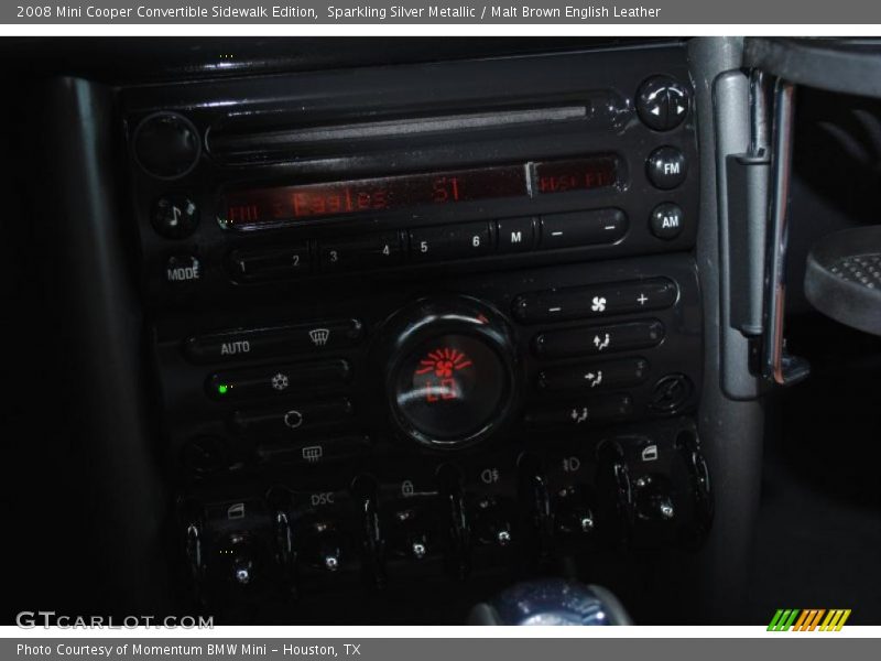 Sparkling Silver Metallic / Malt Brown English Leather 2008 Mini Cooper Convertible Sidewalk Edition