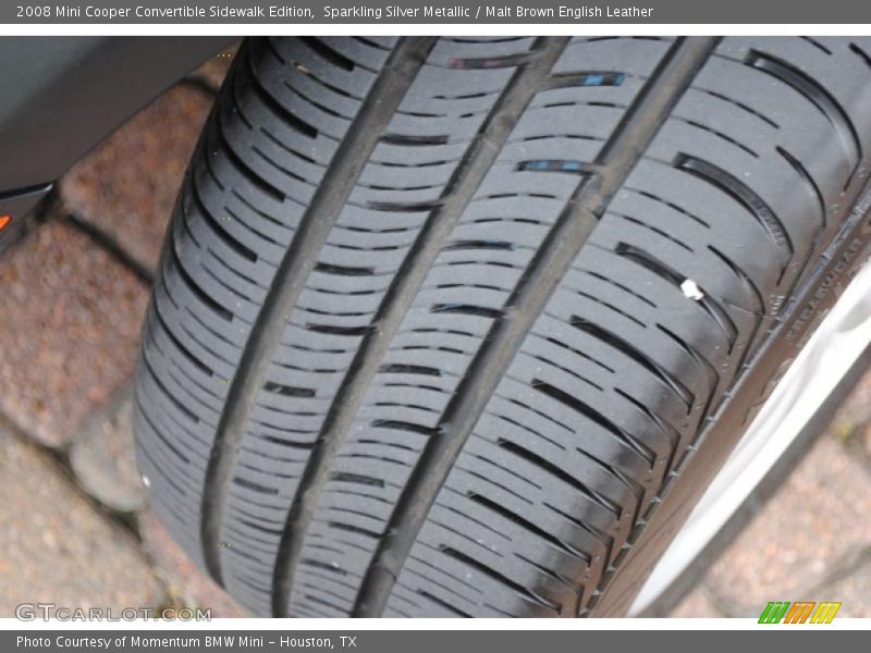 Sparkling Silver Metallic / Malt Brown English Leather 2008 Mini Cooper Convertible Sidewalk Edition