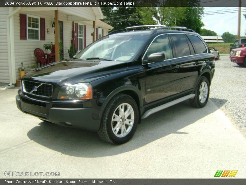 Black Sapphire Metallic / Taupe/Light Taupe 2004 Volvo XC90 T6 AWD