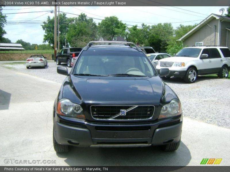 Black Sapphire Metallic / Taupe/Light Taupe 2004 Volvo XC90 T6 AWD