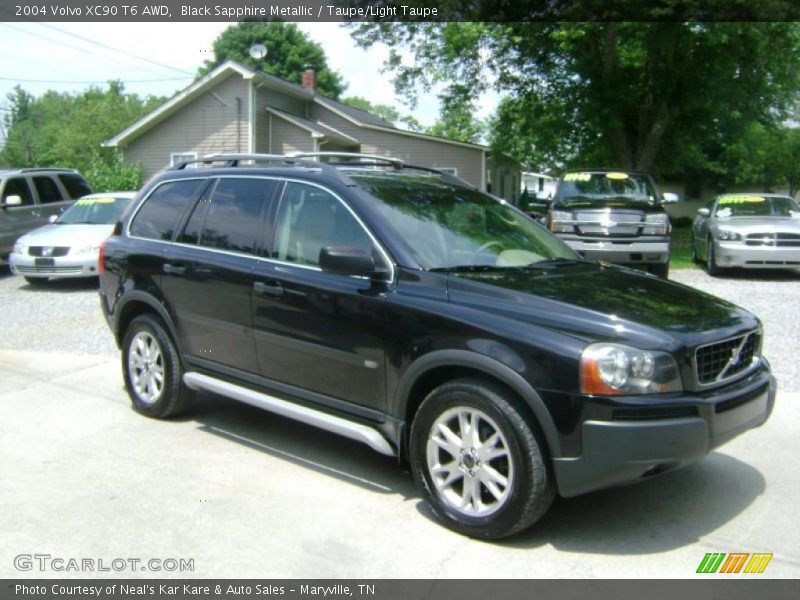 Black Sapphire Metallic / Taupe/Light Taupe 2004 Volvo XC90 T6 AWD