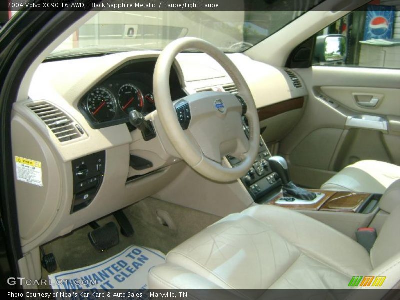 Black Sapphire Metallic / Taupe/Light Taupe 2004 Volvo XC90 T6 AWD