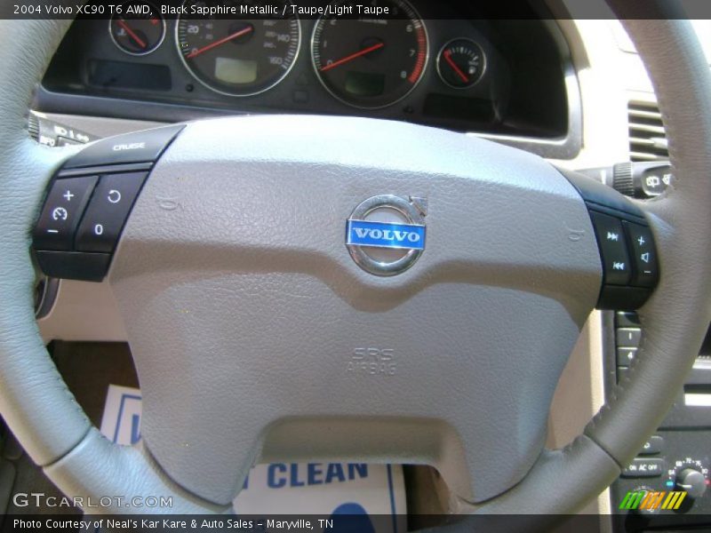 Black Sapphire Metallic / Taupe/Light Taupe 2004 Volvo XC90 T6 AWD