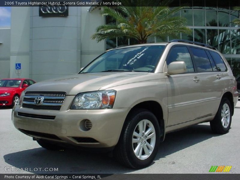 Sonora Gold Metallic / Ivory Beige 2006 Toyota Highlander Hybrid