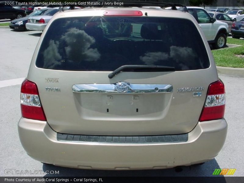 Sonora Gold Metallic / Ivory Beige 2006 Toyota Highlander Hybrid