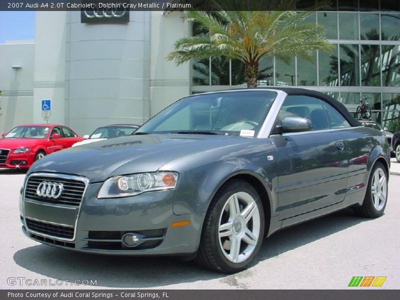 Dolphin Gray Metallic / Platinum 2007 Audi A4 2.0T Cabriolet