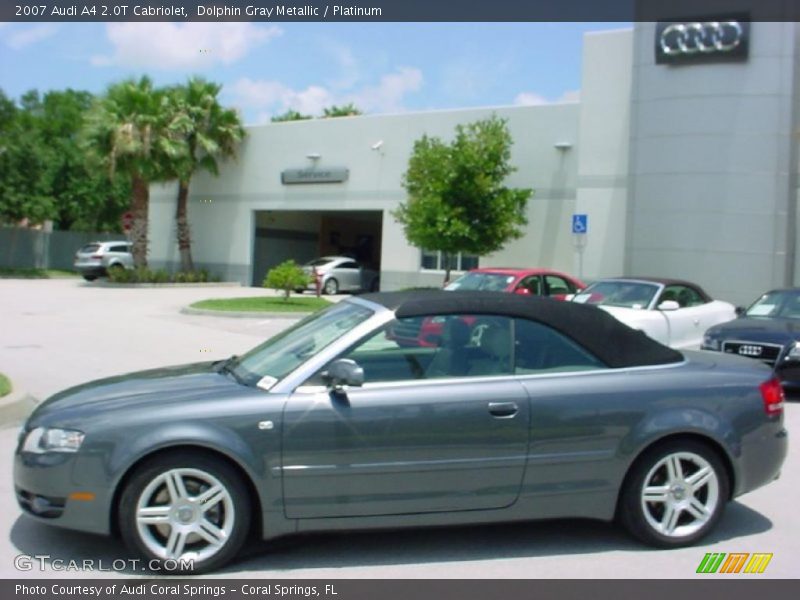 Dolphin Gray Metallic / Platinum 2007 Audi A4 2.0T Cabriolet