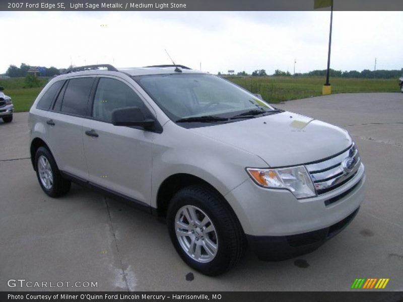 Light Sage Metallic / Medium Light Stone 2007 Ford Edge SE