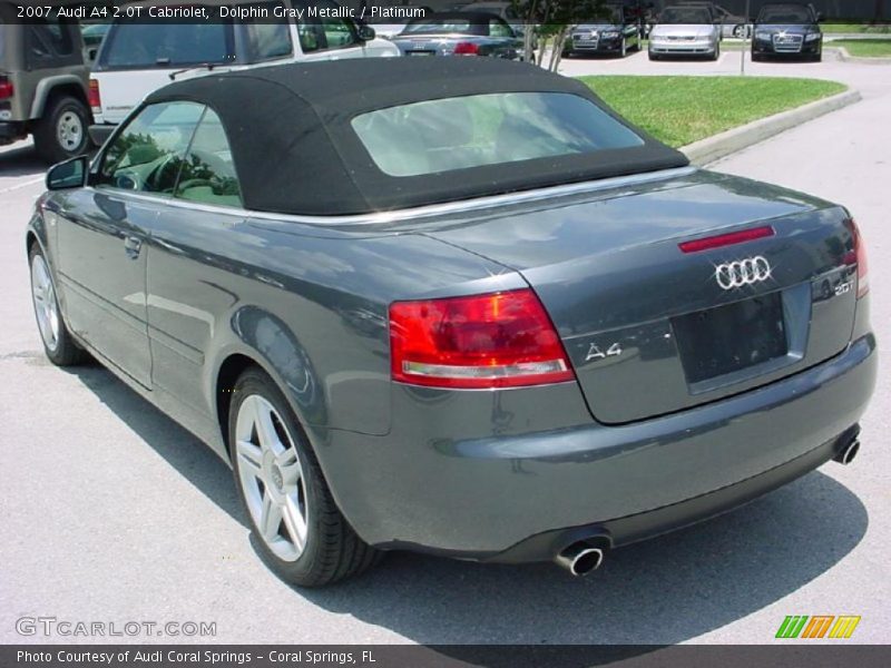 Dolphin Gray Metallic / Platinum 2007 Audi A4 2.0T Cabriolet