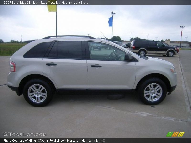 Light Sage Metallic / Medium Light Stone 2007 Ford Edge SE