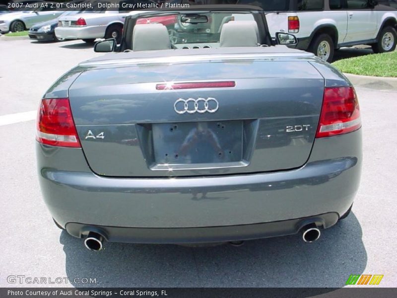 Dolphin Gray Metallic / Platinum 2007 Audi A4 2.0T Cabriolet