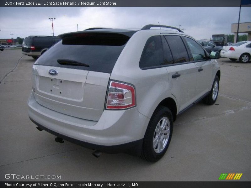 Light Sage Metallic / Medium Light Stone 2007 Ford Edge SE