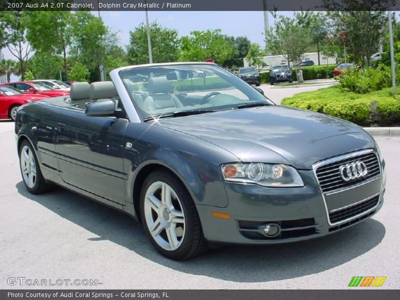 Dolphin Gray Metallic / Platinum 2007 Audi A4 2.0T Cabriolet