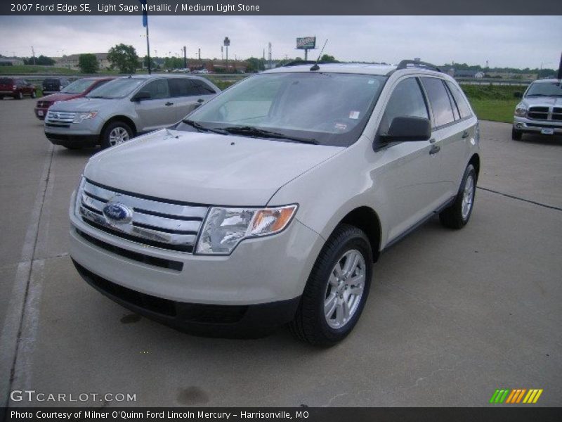 Light Sage Metallic / Medium Light Stone 2007 Ford Edge SE