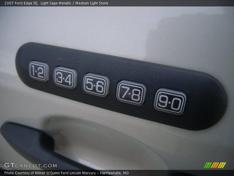 Light Sage Metallic / Medium Light Stone 2007 Ford Edge SE