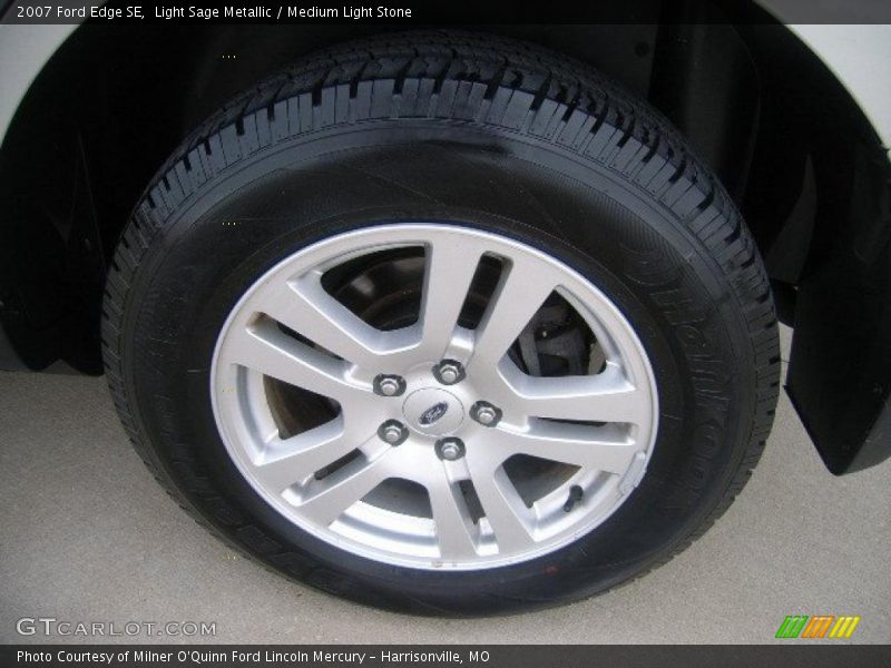 Light Sage Metallic / Medium Light Stone 2007 Ford Edge SE