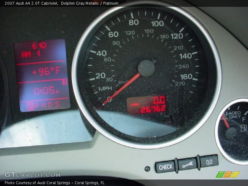 Dolphin Gray Metallic / Platinum 2007 Audi A4 2.0T Cabriolet