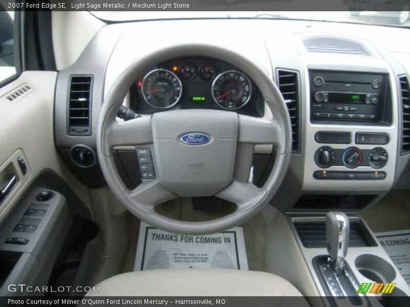 Light Sage Metallic / Medium Light Stone 2007 Ford Edge SE