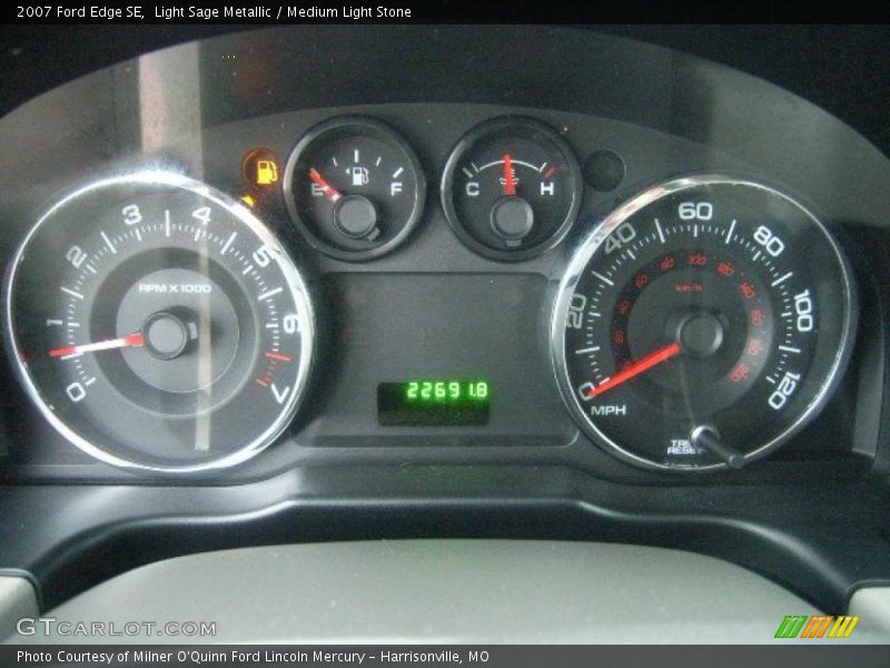 Light Sage Metallic / Medium Light Stone 2007 Ford Edge SE