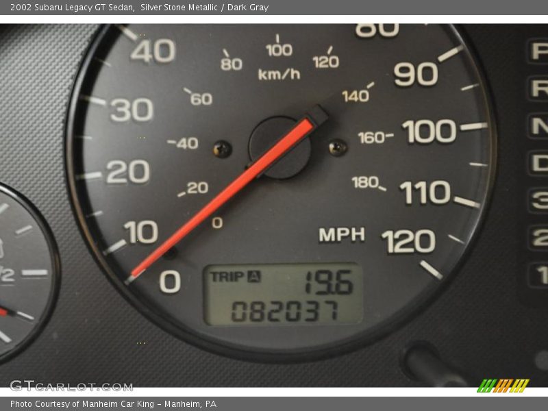 Silver Stone Metallic / Dark Gray 2002 Subaru Legacy GT Sedan