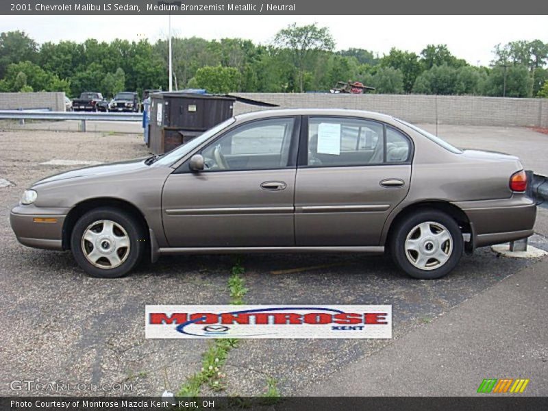 Medium Bronzemist Metallic / Neutral 2001 Chevrolet Malibu LS Sedan