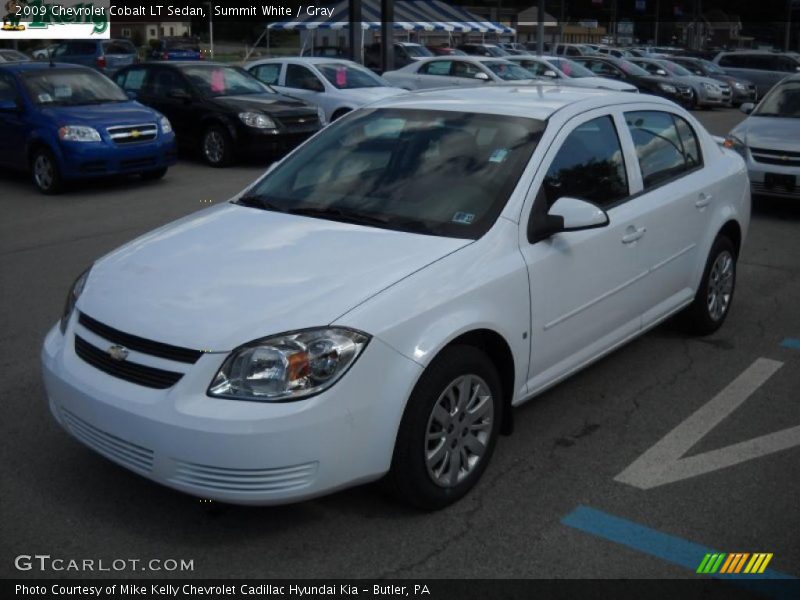 Summit White / Gray 2009 Chevrolet Cobalt LT Sedan