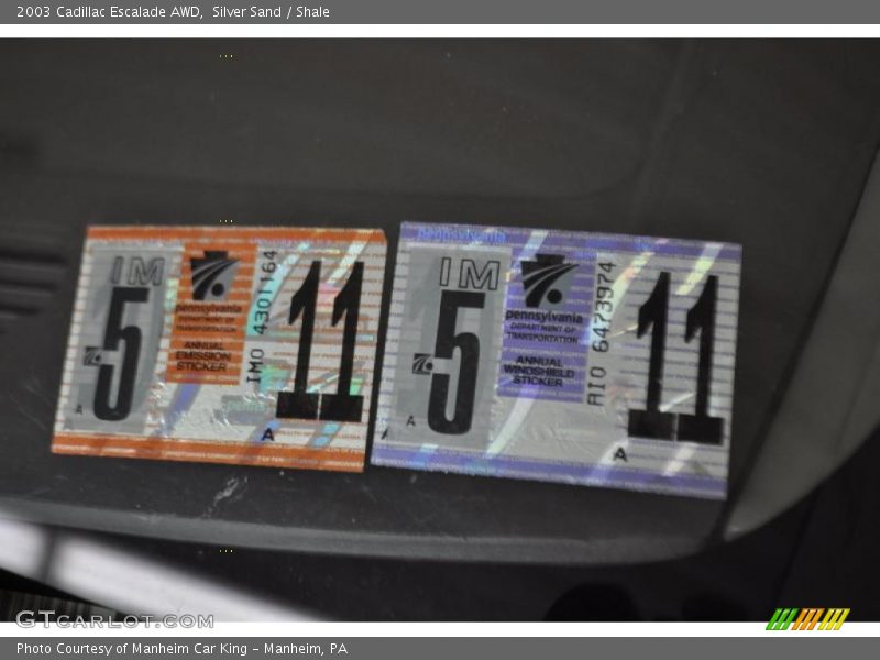 Silver Sand / Shale 2003 Cadillac Escalade AWD