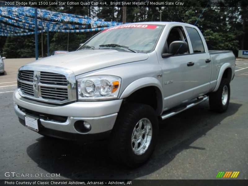 Bright Silver Metallic / Medium Slate Gray 2008 Dodge Ram 1500 Lone Star Edition Quad Cab 4x4