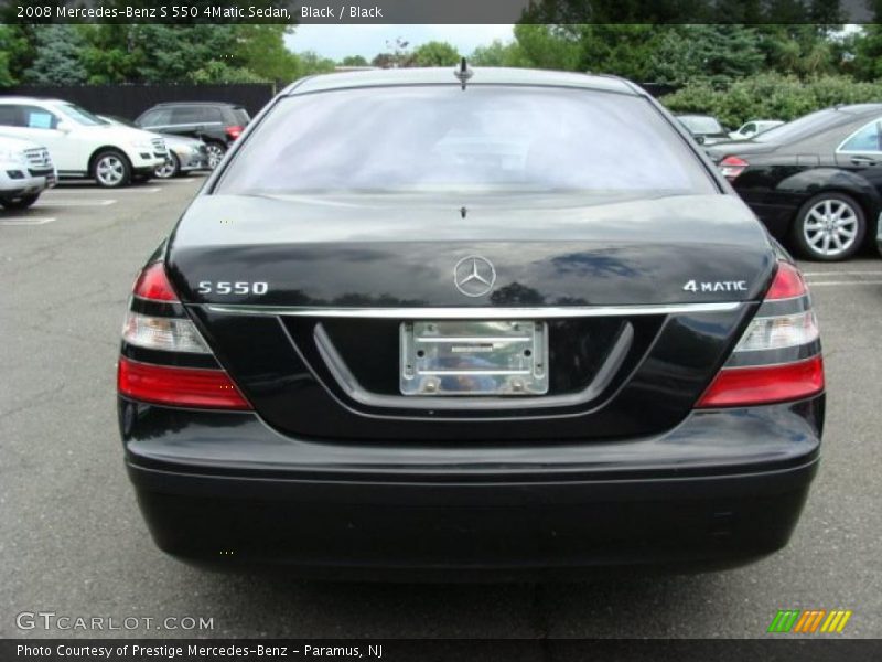 Black / Black 2008 Mercedes-Benz S 550 4Matic Sedan