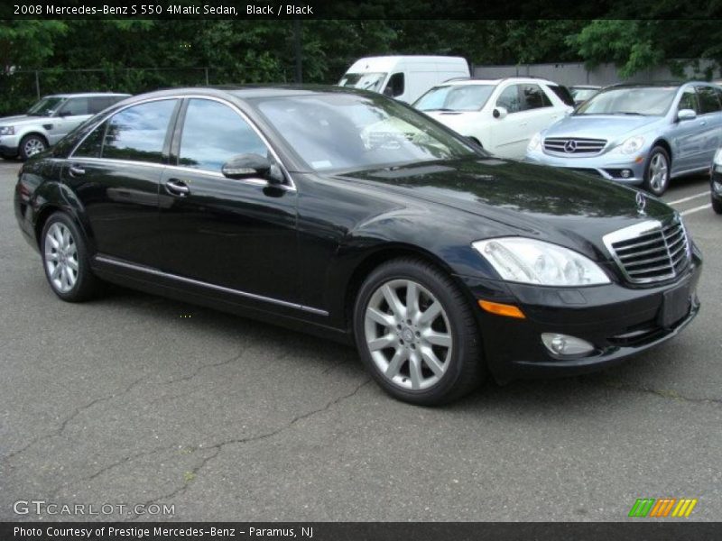 Black / Black 2008 Mercedes-Benz S 550 4Matic Sedan
