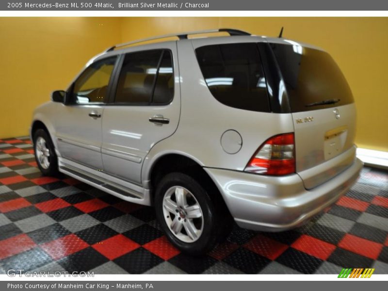 Brilliant Silver Metallic / Charcoal 2005 Mercedes-Benz ML 500 4Matic