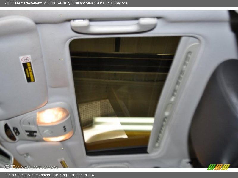 Brilliant Silver Metallic / Charcoal 2005 Mercedes-Benz ML 500 4Matic