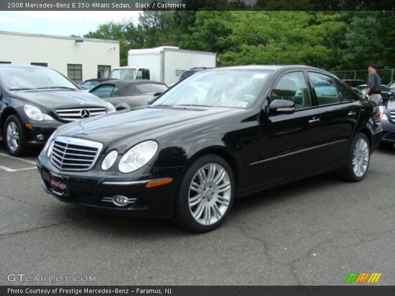 Black / Cashmere 2008 Mercedes-Benz E 350 4Matic Sedan