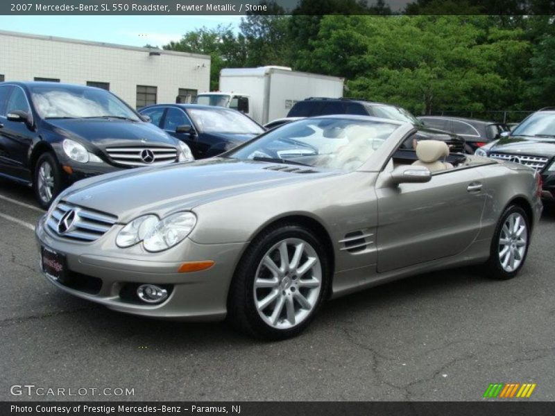 Pewter Metallic / Stone 2007 Mercedes-Benz SL 550 Roadster