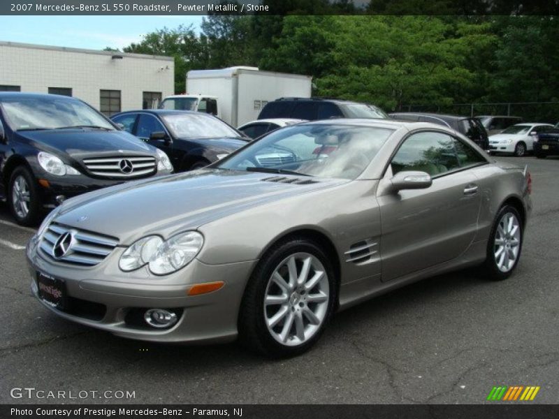 Pewter Metallic / Stone 2007 Mercedes-Benz SL 550 Roadster