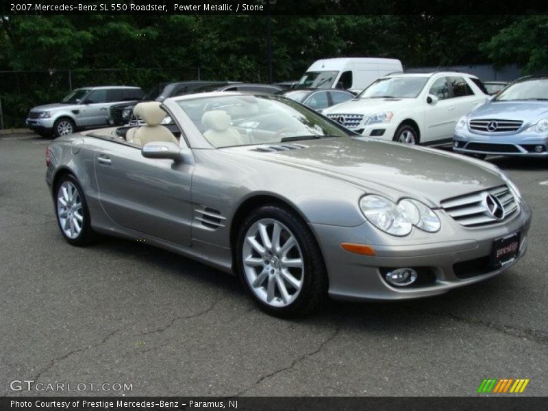 Pewter Metallic / Stone 2007 Mercedes-Benz SL 550 Roadster