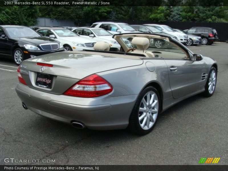 Pewter Metallic / Stone 2007 Mercedes-Benz SL 550 Roadster