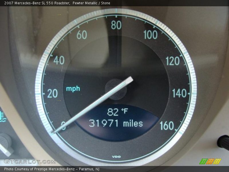 Pewter Metallic / Stone 2007 Mercedes-Benz SL 550 Roadster