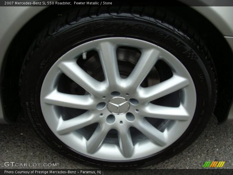 Pewter Metallic / Stone 2007 Mercedes-Benz SL 550 Roadster