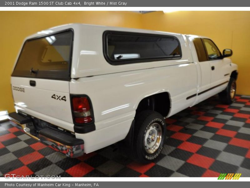 Bright White / Mist Gray 2001 Dodge Ram 1500 ST Club Cab 4x4
