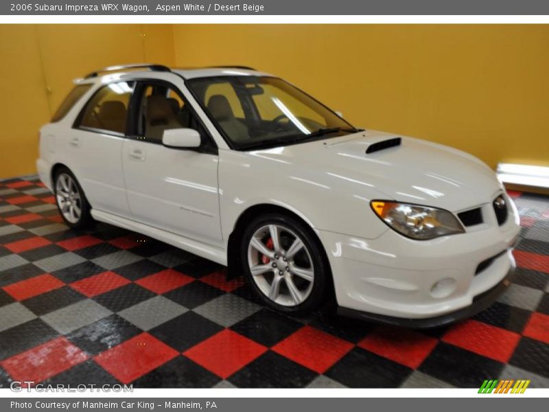 Aspen White / Desert Beige 2006 Subaru Impreza WRX Wagon