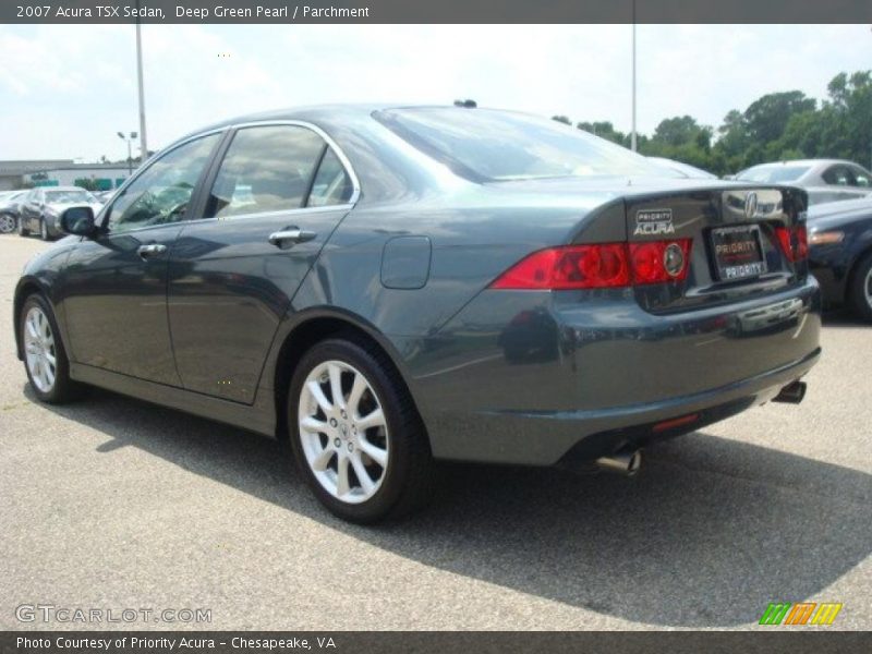Deep Green Pearl / Parchment 2007 Acura TSX Sedan