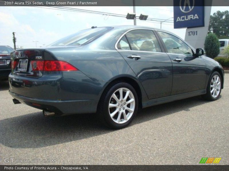Deep Green Pearl / Parchment 2007 Acura TSX Sedan