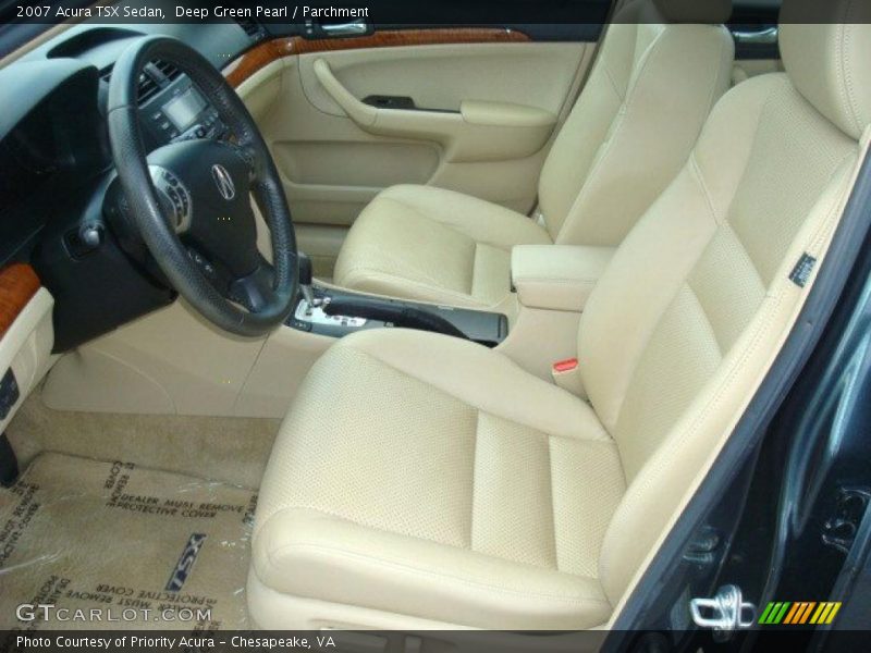 Deep Green Pearl / Parchment 2007 Acura TSX Sedan