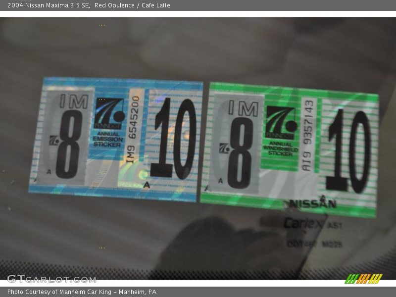 Red Opulence / Cafe Latte 2004 Nissan Maxima 3.5 SE
