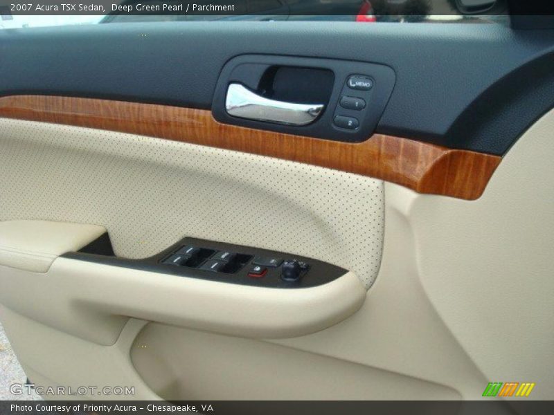 Deep Green Pearl / Parchment 2007 Acura TSX Sedan