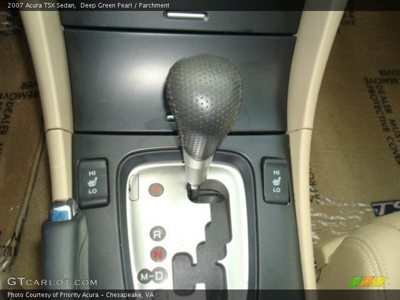 Deep Green Pearl / Parchment 2007 Acura TSX Sedan