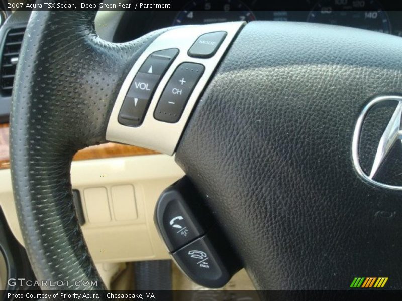 Deep Green Pearl / Parchment 2007 Acura TSX Sedan
