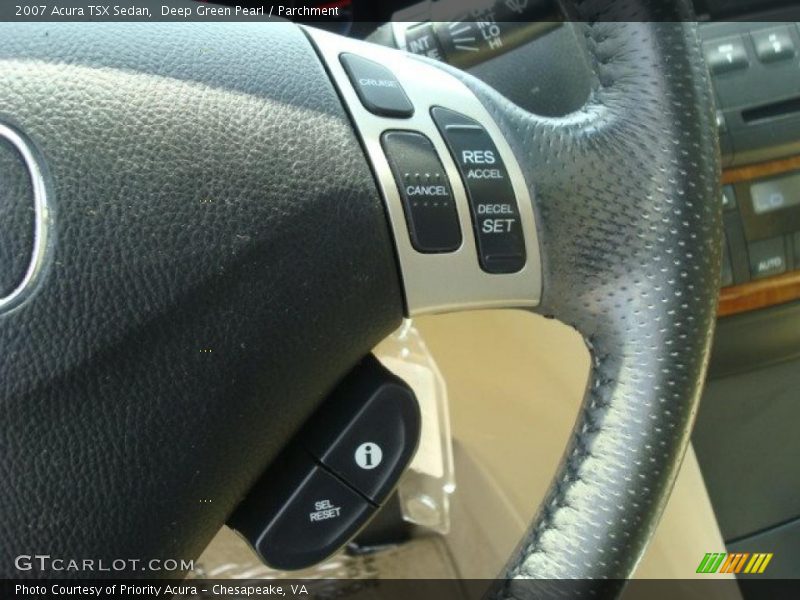 Deep Green Pearl / Parchment 2007 Acura TSX Sedan